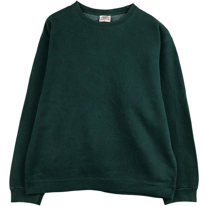 PLUMA plain blank sweatshirt, men's size L cotton Green type dark green Vintage Second Hand