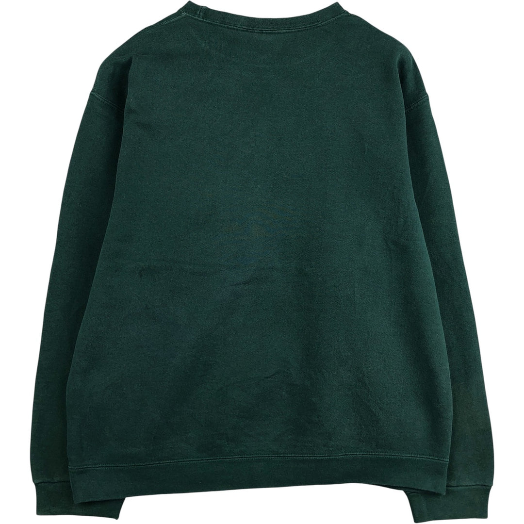 PLUMA plain blank sweatshirt, men's size L cotton Green type dark green Vintage Second Hand
