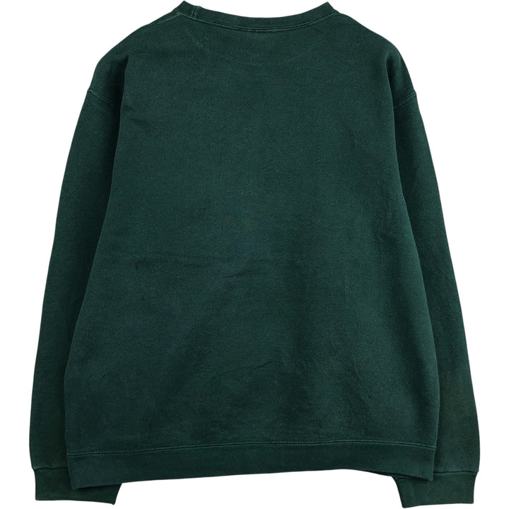 PLUMA plain blank sweatshirt, men's size L cotton Green type dark green Vintage Second Hand