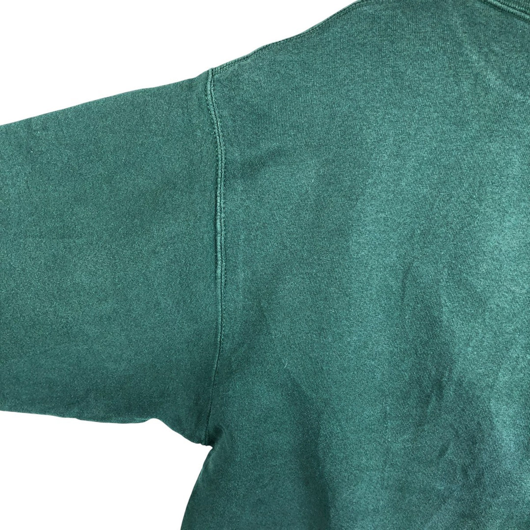 PLUMA plain blank sweatshirt, men's size L cotton Green type dark green Vintage Second Hand