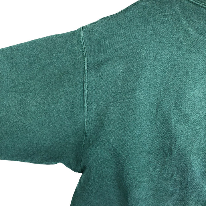 PLUMA plain blank sweatshirt, men's size L cotton Green type dark green Vintage Second Hand