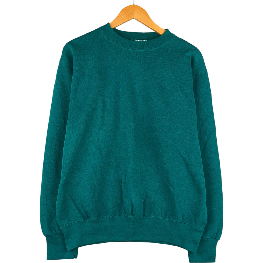 Vintage 90'S TULTEX plain blank sweatshirt, made in the USA, men's size M. cotton Emerald green Vintage Second Hand