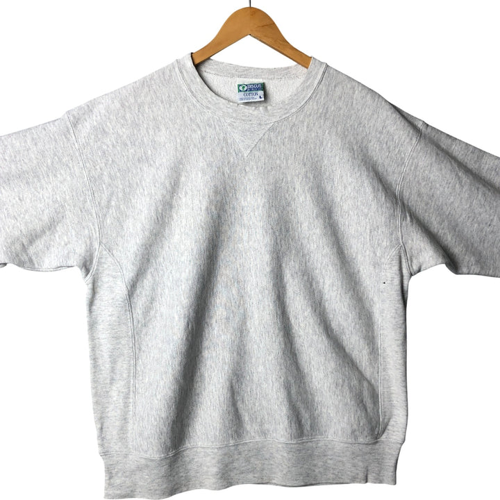 Vintage 90'S DISCUS ATHELETIC plain blank sweatshirt, made in the USA, size L, men's cotton pale white type Vintage Second Hand