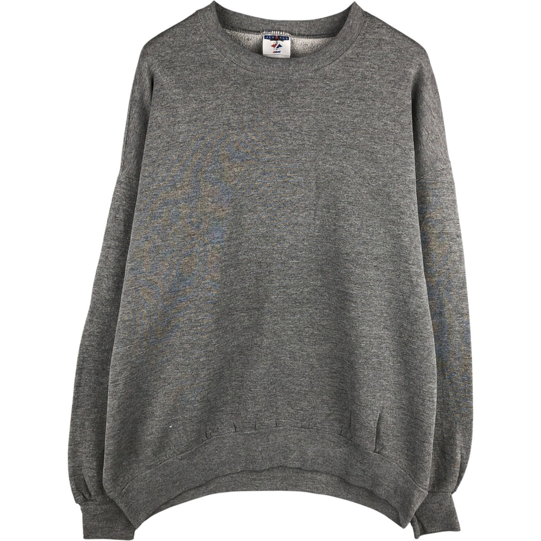 90'S Jerzees Plain Blank Sweatshirt Trainer Made in USA Men's XL Vintage cotton gray type Vintage Second Hand