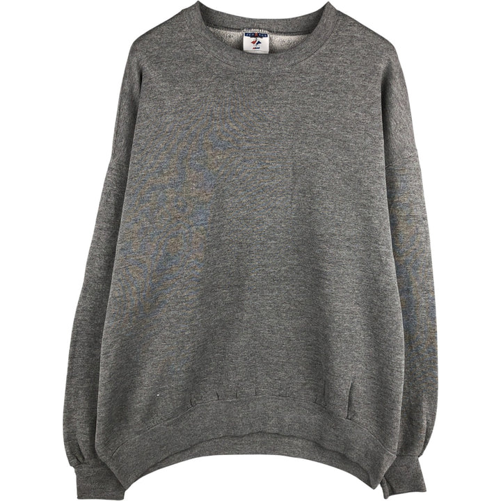 90'S Jerzees Plain Blank Sweatshirt Trainer Made in USA Men's XL Vintage cotton gray type Vintage Second Hand