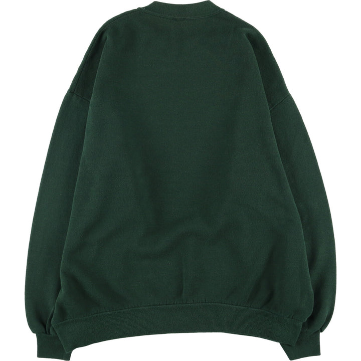 BOB'S CLOTHING COMPANY Plain Blank Sweatshirt, Made in USA, Men's Size XL cotton Green type dark green Vintage Second Hand