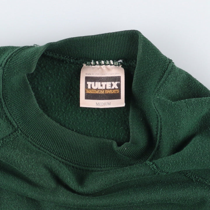Vintage 90'S Tultex Maximum Sweats, plain, blank sweatshirt, made in the USA, men's size M. cotton Green type dark green Vintage Second Hand