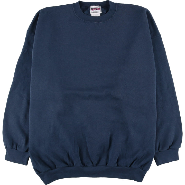 Levi's Brittania plain blank sweatshirt, made in the USA, men's size XL cotton navy blue type Vintage Second Hand