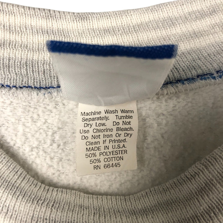 Vintage SEASPORTS plain blank sweatshirt, made in the USA, men's size L cotton pale white type Vintage Second Hand