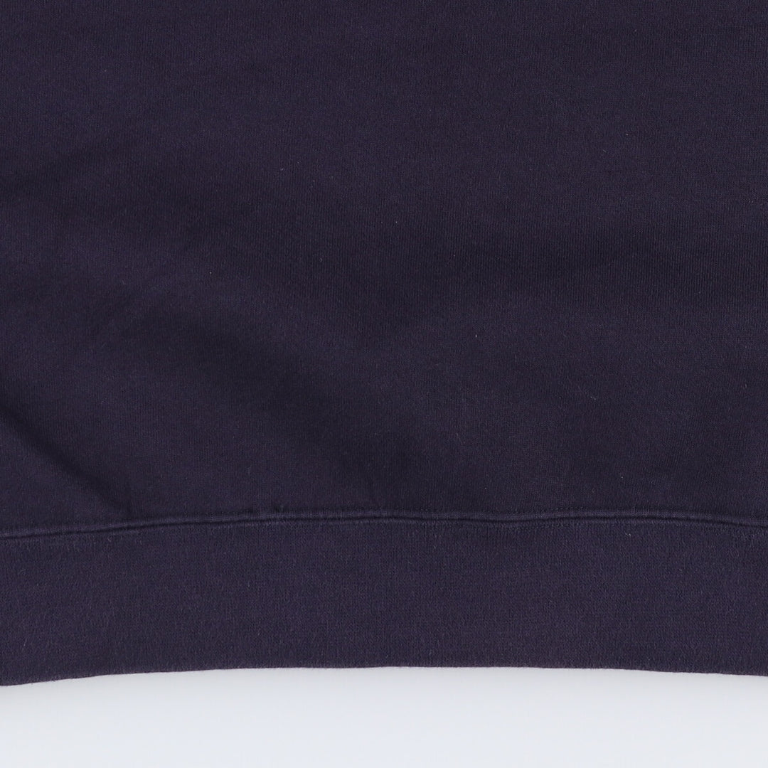 90'S Lands' End plain blank sweatshirt, men's size XL cotton navy blue type Vintage Second Hand