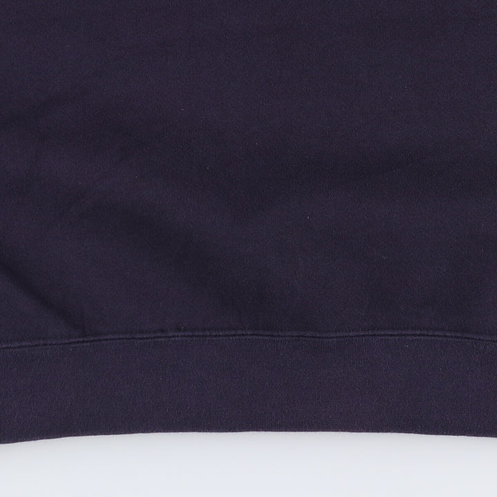 90'S Lands' End plain blank sweatshirt, men's size XL cotton navy blue type Vintage Second Hand