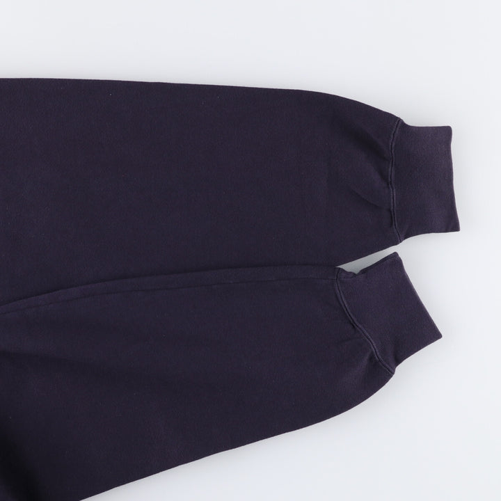 90'S Lands' End plain blank sweatshirt, men's size XL cotton navy blue type Vintage Second Hand