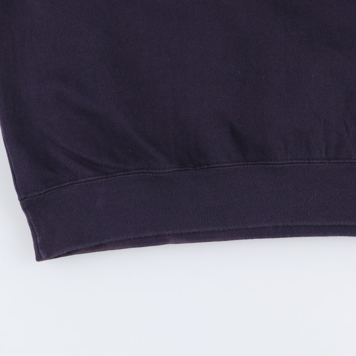 90'S Lands' End plain blank sweatshirt, men's size XL cotton navy blue type Vintage Second Hand