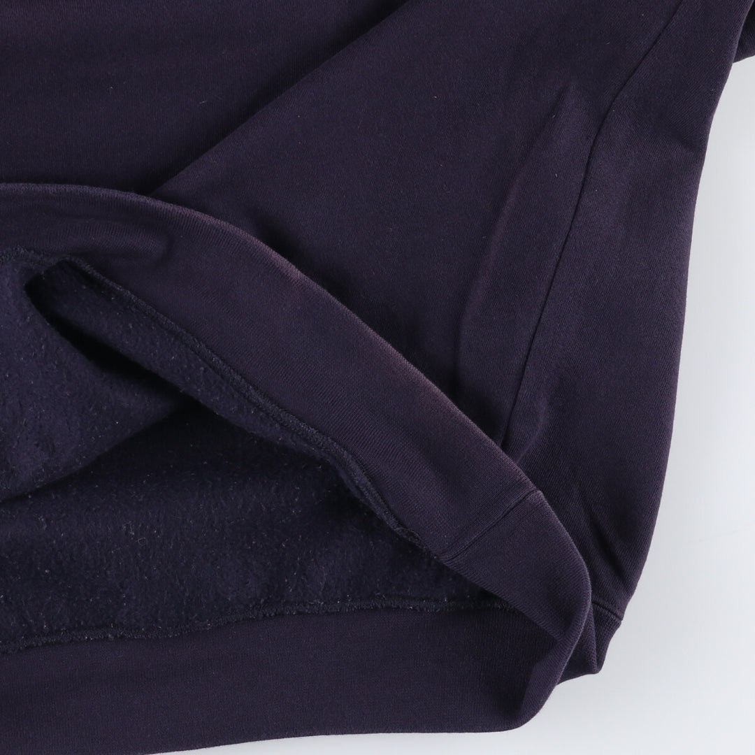 90'S Lands' End plain blank sweatshirt, men's size XL cotton navy blue type Vintage Second Hand