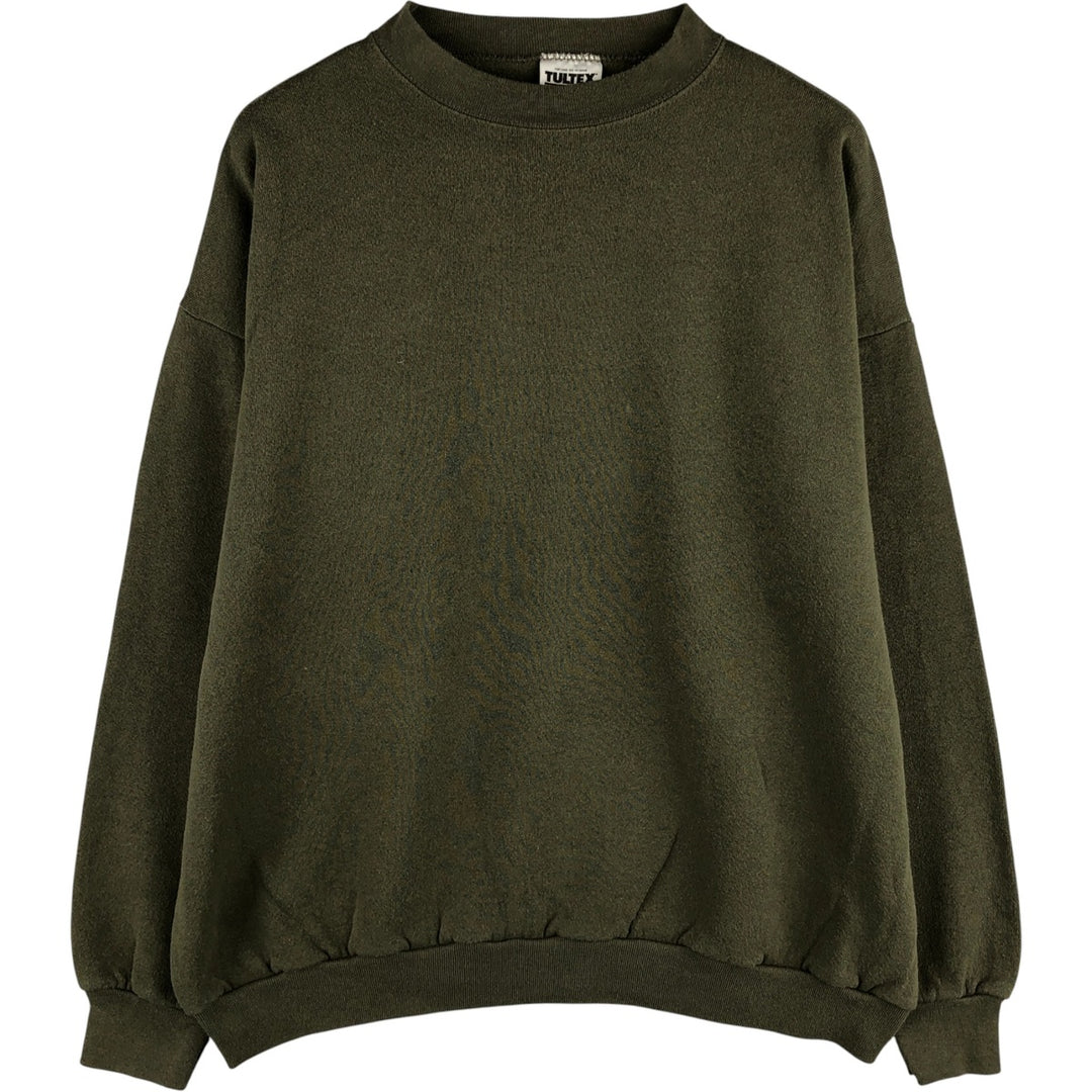 Vintage TULTEX plain blank sweatshirt, made in the USA, men's size XL. cotton Khaki type Vintage Second Hand