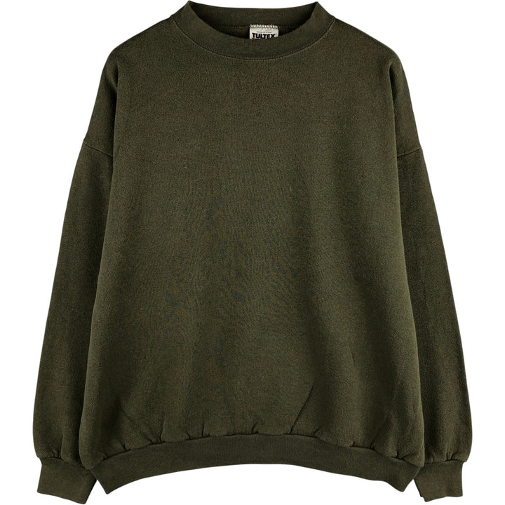 Vintage TULTEX plain blank sweatshirt, made in the USA, men's size XL. cotton Khaki type Vintage Second Hand