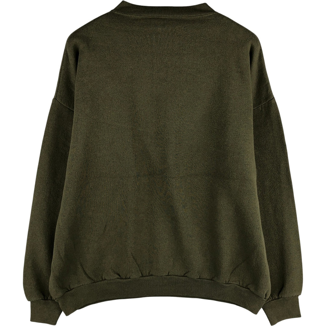 Vintage TULTEX plain blank sweatshirt, made in the USA, men's size XL. cotton Khaki type Vintage Second Hand