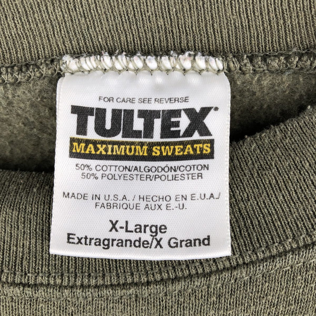 Vintage TULTEX plain blank sweatshirt, made in the USA, men's size XL. cotton Khaki type Vintage Second Hand