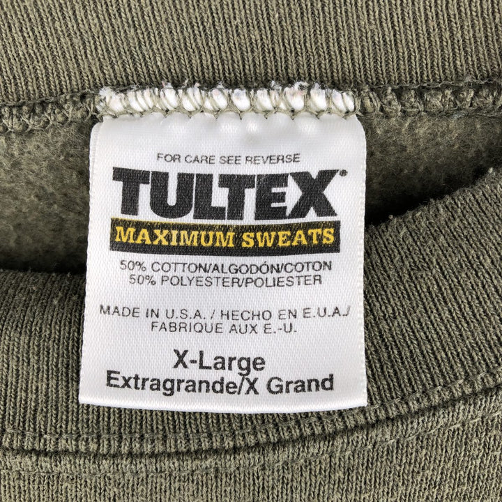 Vintage TULTEX plain blank sweatshirt, made in the USA, men's size XL. cotton Khaki type Vintage Second Hand