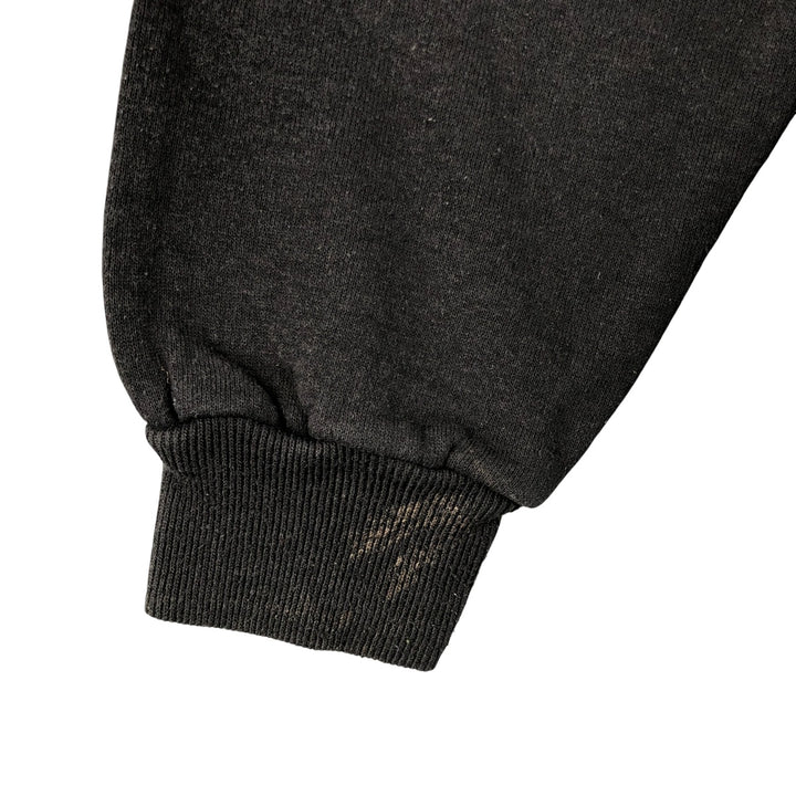 Jerzees Plain Blank Sweatshirt, Made in USA, Men's Size XL cotton black type Vintage Second Hand
