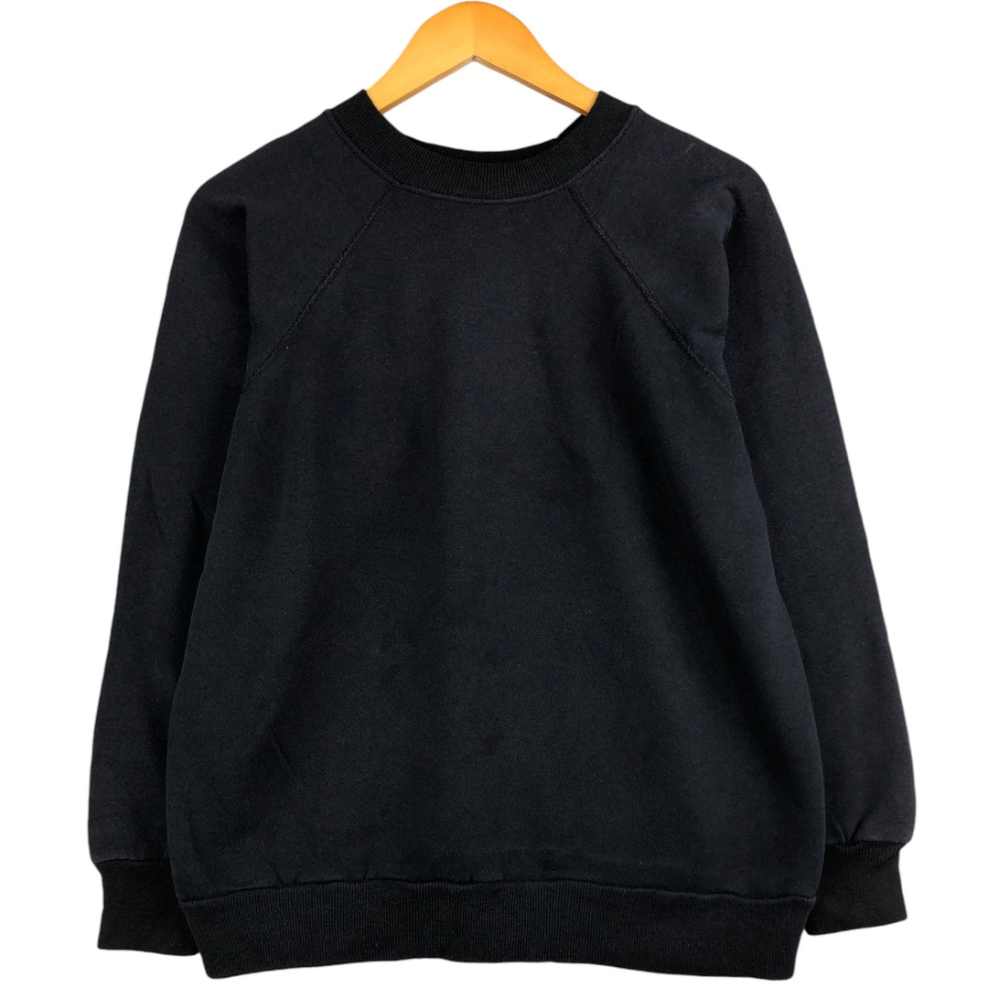 Vintage 1980'S Hanes Pannill plain blank sweatshirt, made in the USA, size L, men's cotton black type Vintage Second Hand