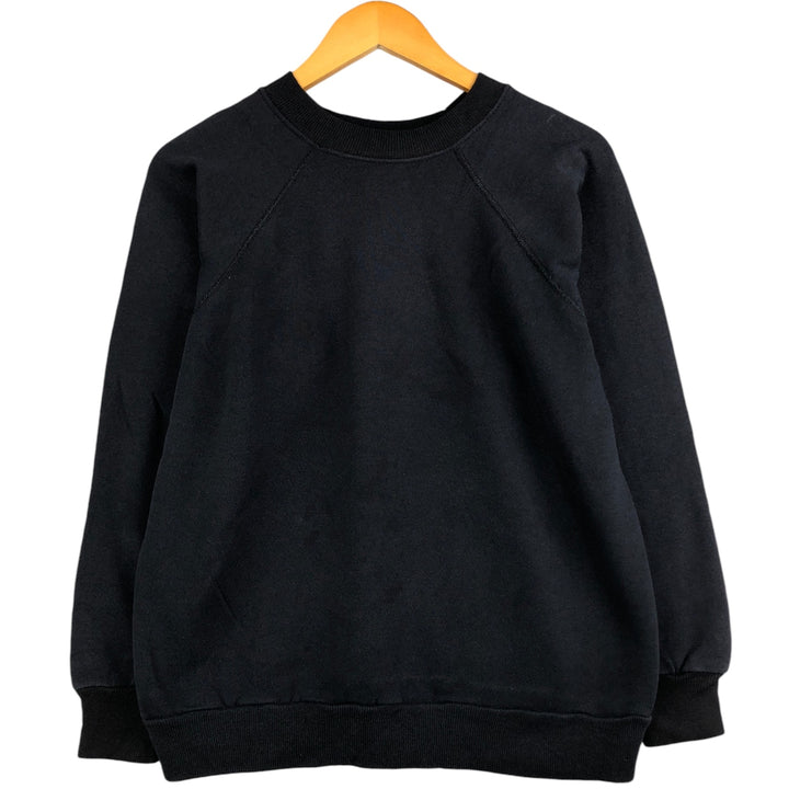 Vintage 1980'S Hanes Pannill plain blank sweatshirt, made in the USA, size L, men's cotton black type Vintage Second Hand