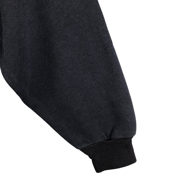 Vintage 1980'S Hanes Pannill plain blank sweatshirt, made in the USA, size L, men's cotton black type Vintage Second Hand