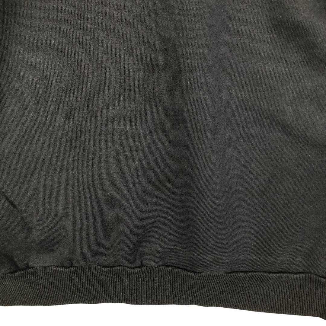 Vintage 1980'S Hanes Pannill plain blank sweatshirt, made in the USA, size L, men's cotton black type Vintage Second Hand