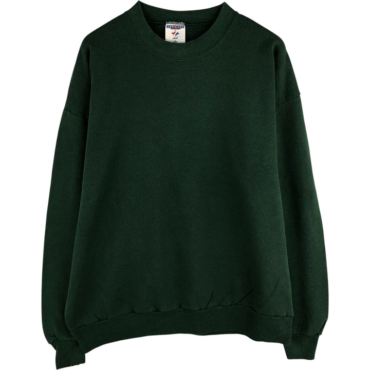 90'S Jerzees Plain Blank Sweatshirt Trainer Made in USA Men's XL Vintage cotton green type Vintage Second Hand
