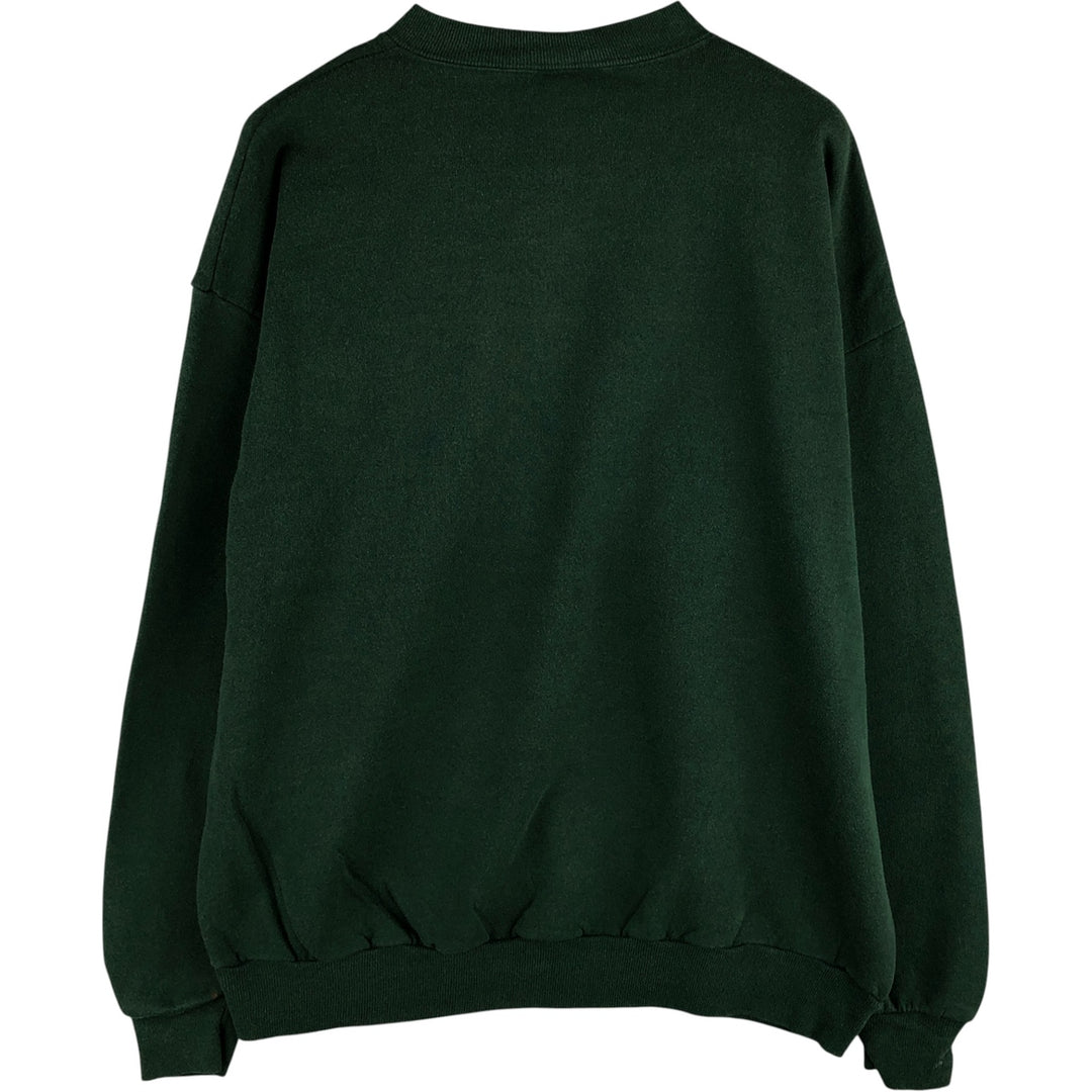 90'S Jerzees Plain Blank Sweatshirt Trainer Made in USA Men's XL Vintage cotton green type Vintage Second Hand