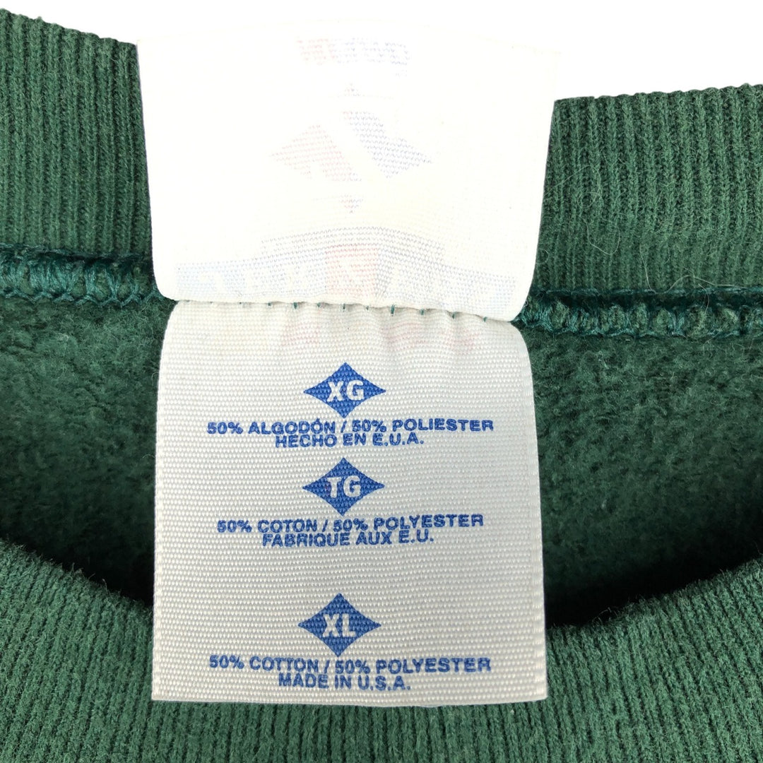 90'S Jerzees Plain Blank Sweatshirt Trainer Made in USA Men's XL Vintage cotton green type Vintage Second Hand