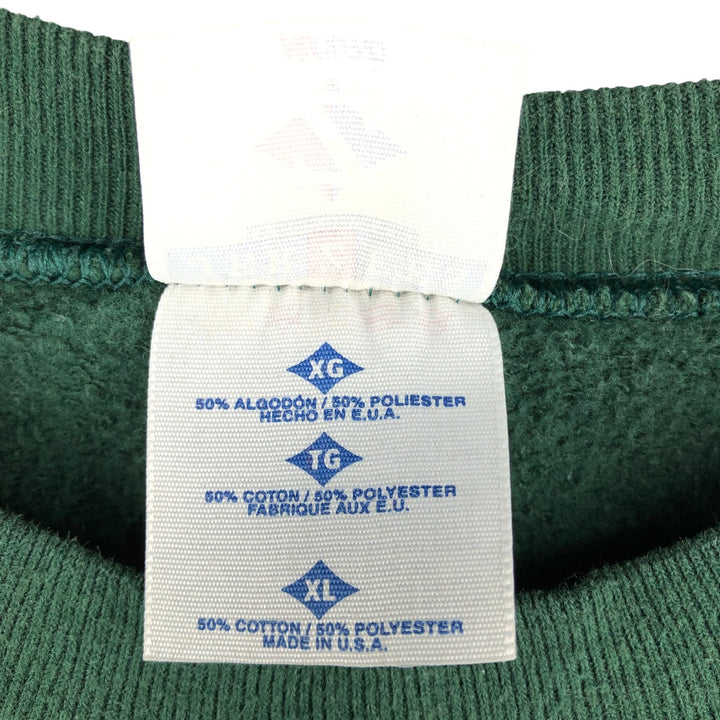 90'S Jerzees Plain Blank Sweatshirt Trainer Made in USA Men's XL Vintage cotton green type Vintage Second Hand