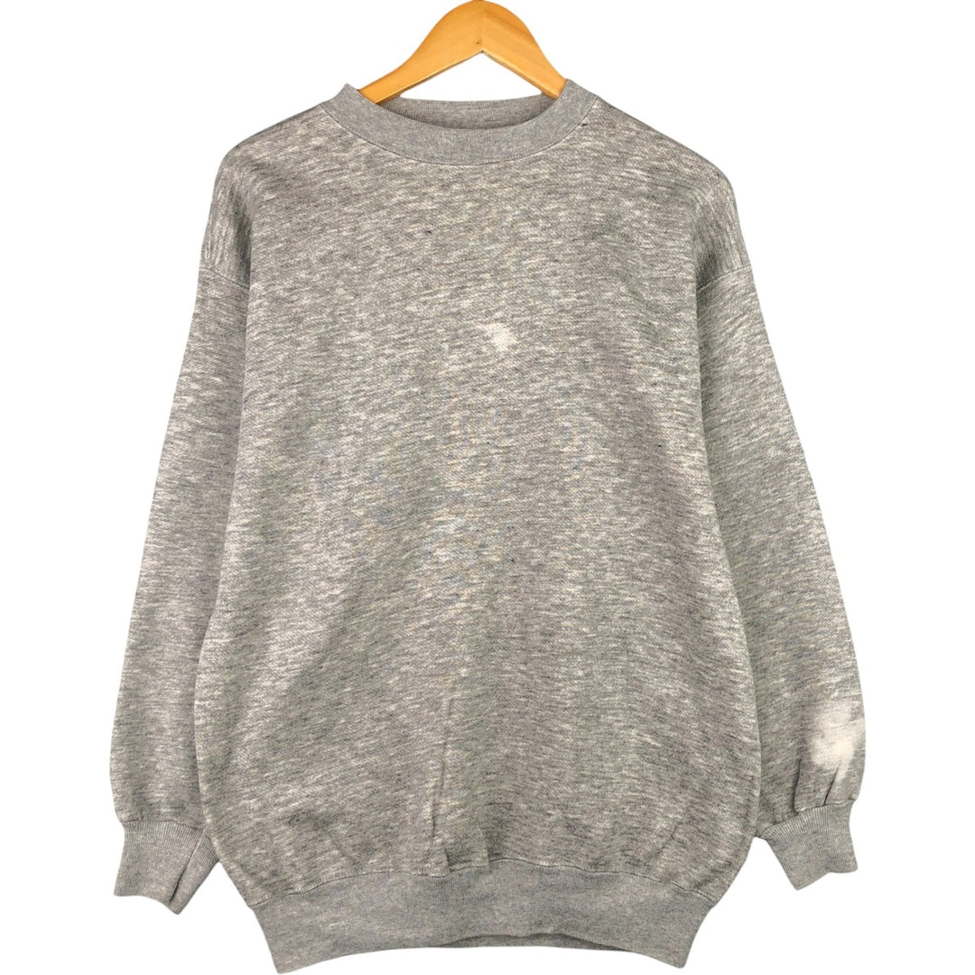 Vintage 80s-90'S Herman's plain blank sweatshirt, made in the USA, men's size L unclear gray type Vintage Second Hand