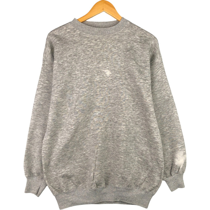 Vintage 80s-90'S Herman's plain blank sweatshirt, made in the USA, men's size L unclear gray type Vintage Second Hand