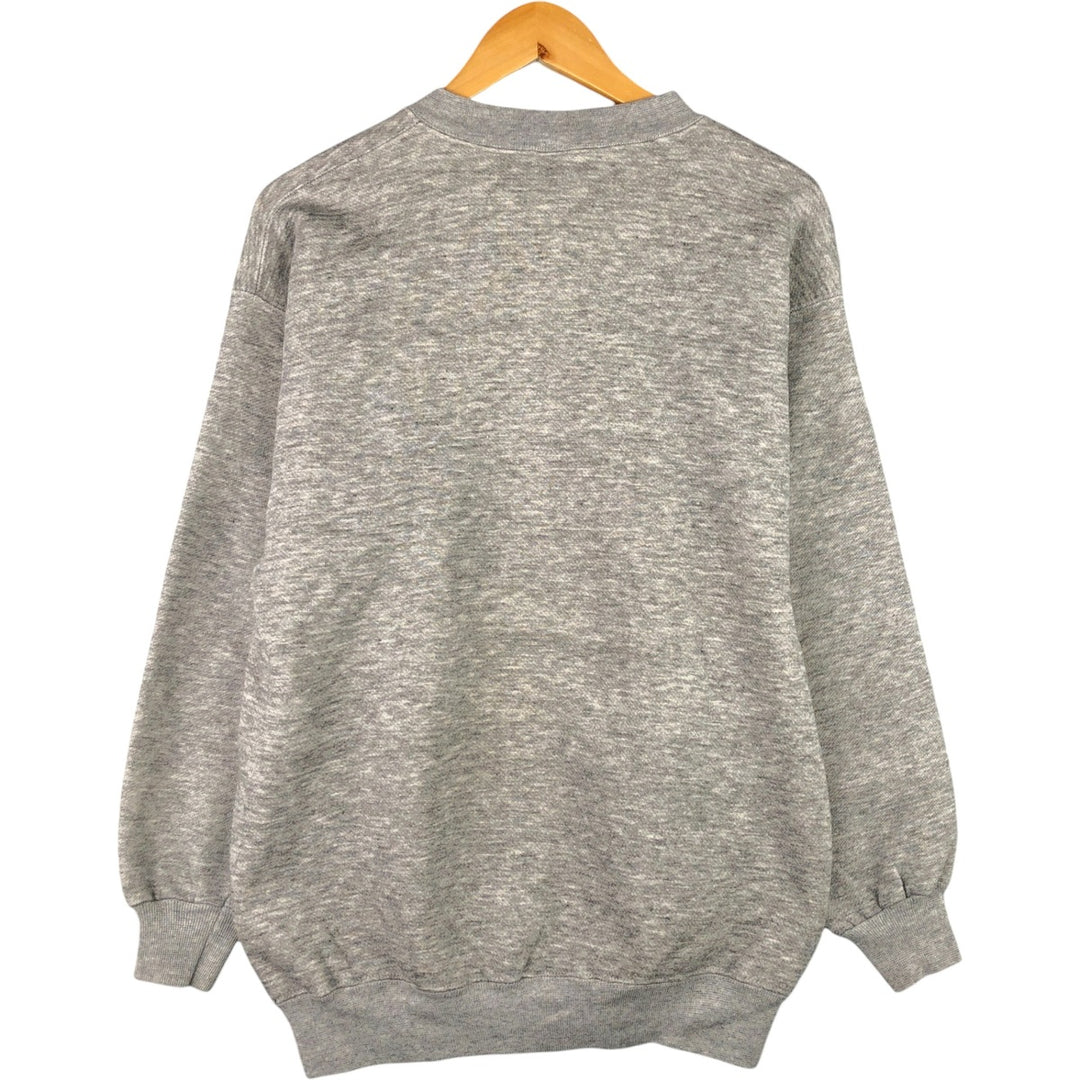 Vintage 80s-90'S Herman's plain blank sweatshirt, made in the USA, men's size L unclear gray type Vintage Second Hand