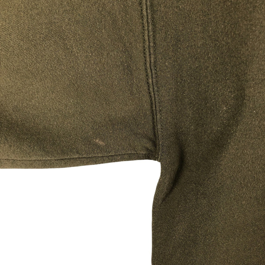 2000'S - Jerzees SPORT plain blank sweatshirt, Made in USA, Men's XL cotton Khaki type sage green Vintage Second Hand