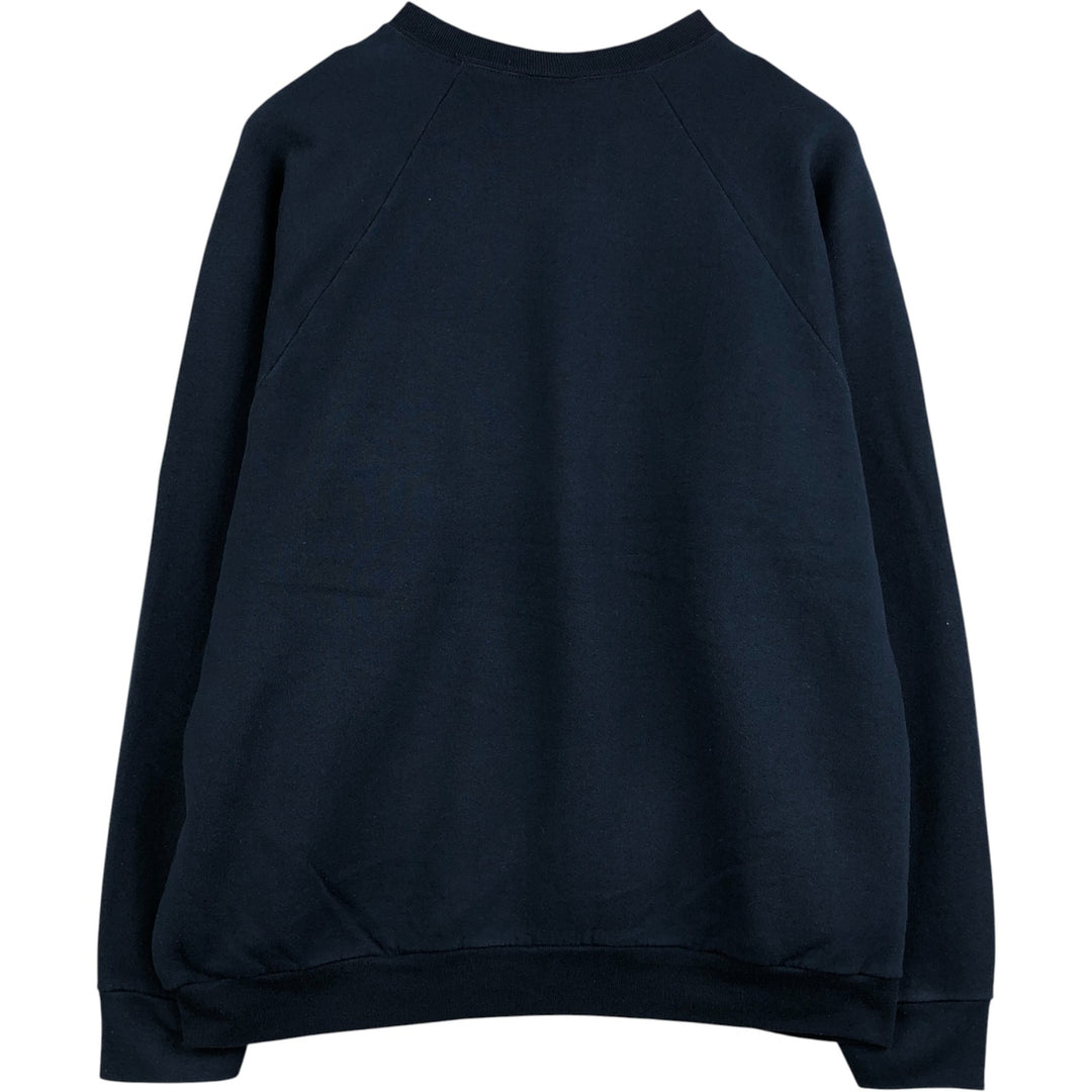 00'S Fruit of the Loom plain blank sweatshirt, sweatshirt, men's size XL cotton navy blue type Vintage Second Hand