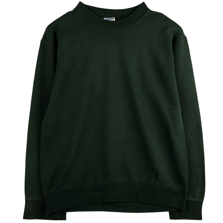 2000'S Gildan plain blank sweatshirt, men's size small cotton Green type dark green Vintage Second Hand