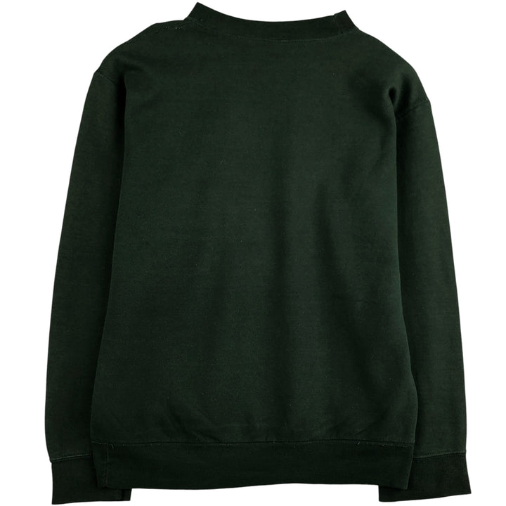 2000'S Gildan plain blank sweatshirt, men's size small cotton Green type dark green Vintage Second Hand