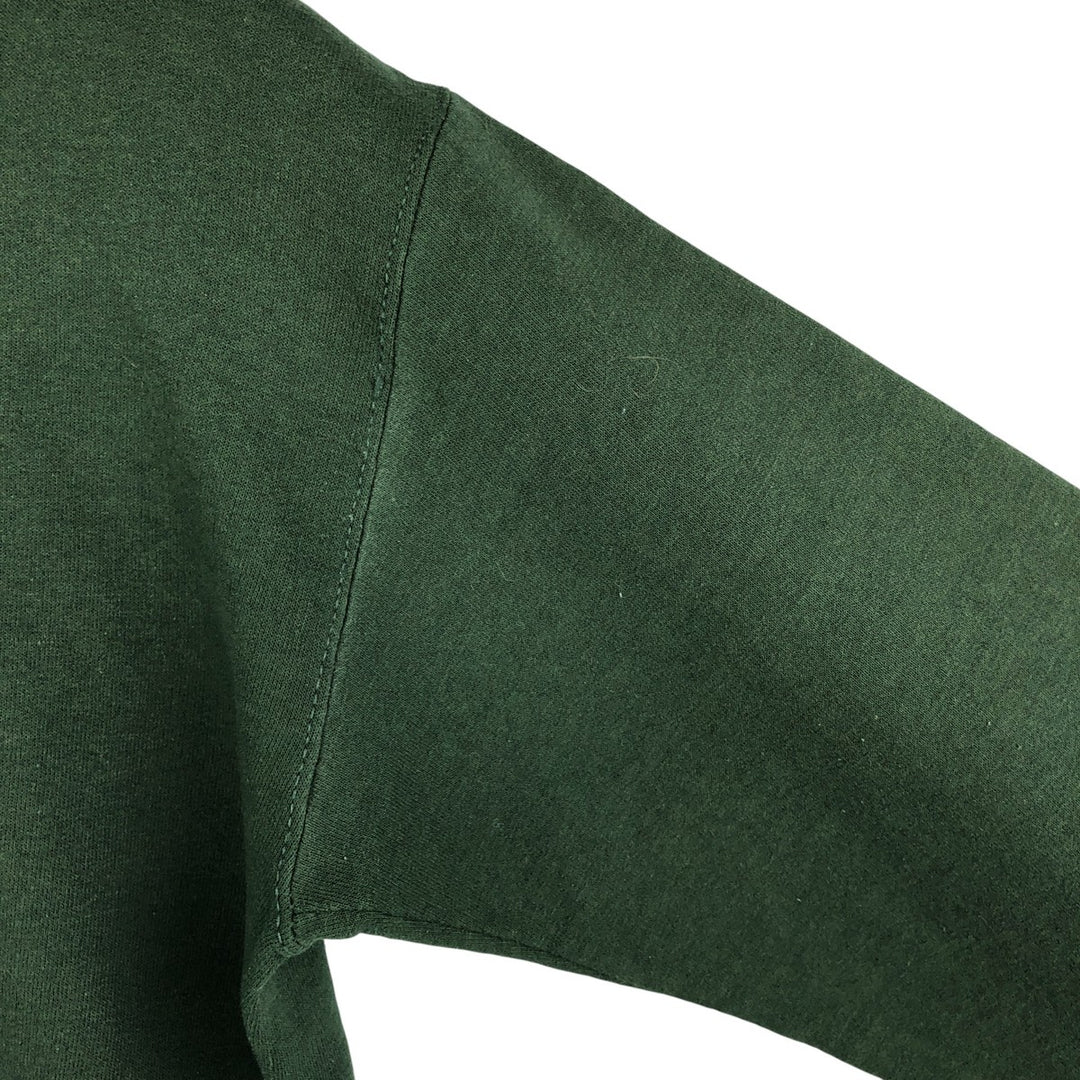 2000'S Gildan plain blank sweatshirt, men's size small cotton Green type dark green Vintage Second Hand