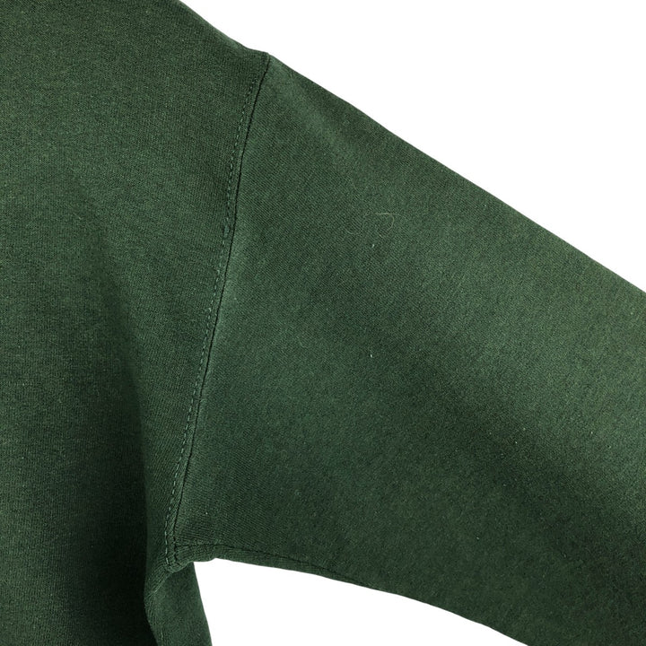 2000'S Gildan plain blank sweatshirt, men's size small cotton Green type dark green Vintage Second Hand