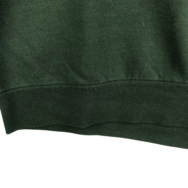 2000'S Gildan plain blank sweatshirt, men's size small cotton Green type dark green Vintage Second Hand