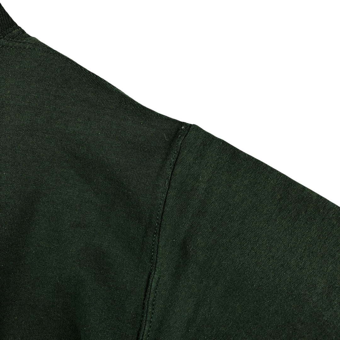 2000'S Gildan plain blank sweatshirt, men's size small cotton Green type dark green Vintage Second Hand