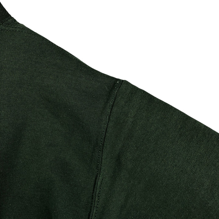2000'S Gildan plain blank sweatshirt, men's size small cotton Green type dark green Vintage Second Hand