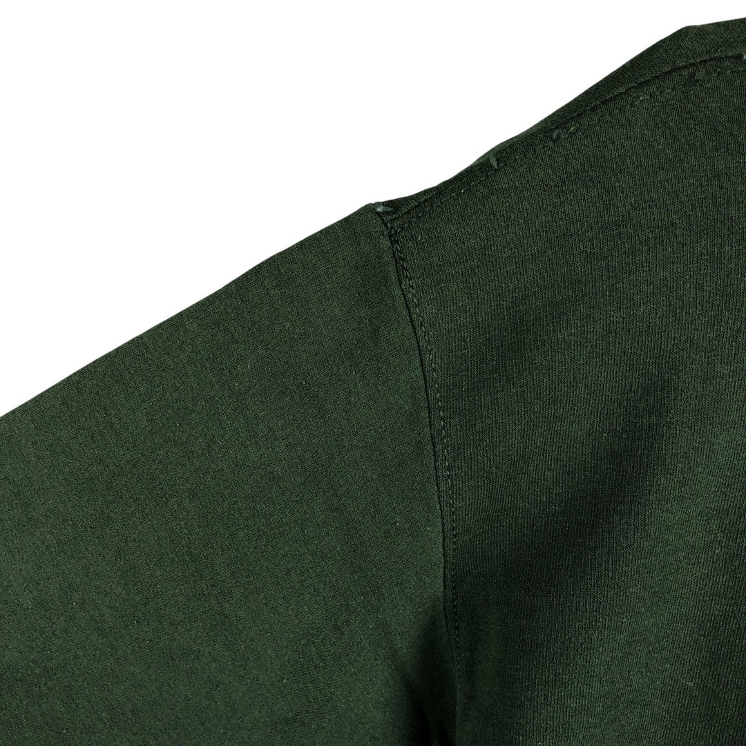 2000'S Gildan plain blank sweatshirt, men's size small cotton Green type dark green Vintage Second Hand