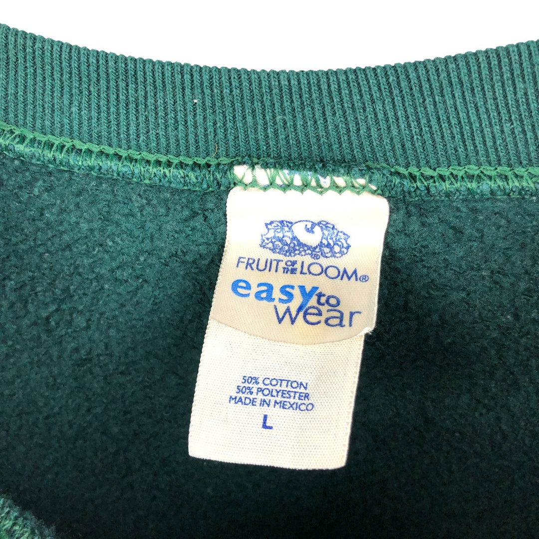Fruit of the Loom plain blank sweatshirt cotton Green type dark green Vintage Second Hand