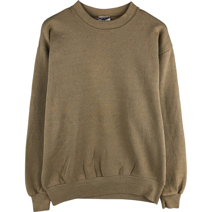 90'S Jerzees Plain Blank Sweatshirt Trainer Made in USA Men's M Vintage cotton Beige type Vintage Second Hand