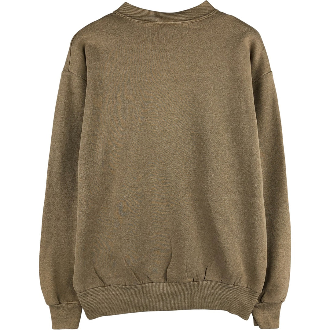 90'S Jerzees Plain Blank Sweatshirt Trainer Made in USA Men's M Vintage cotton Beige type Vintage Second Hand