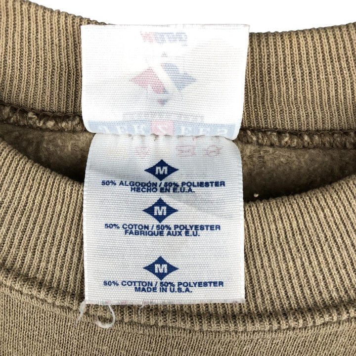 90'S Jerzees Plain Blank Sweatshirt Trainer Made in USA Men's M Vintage cotton Beige type Vintage Second Hand