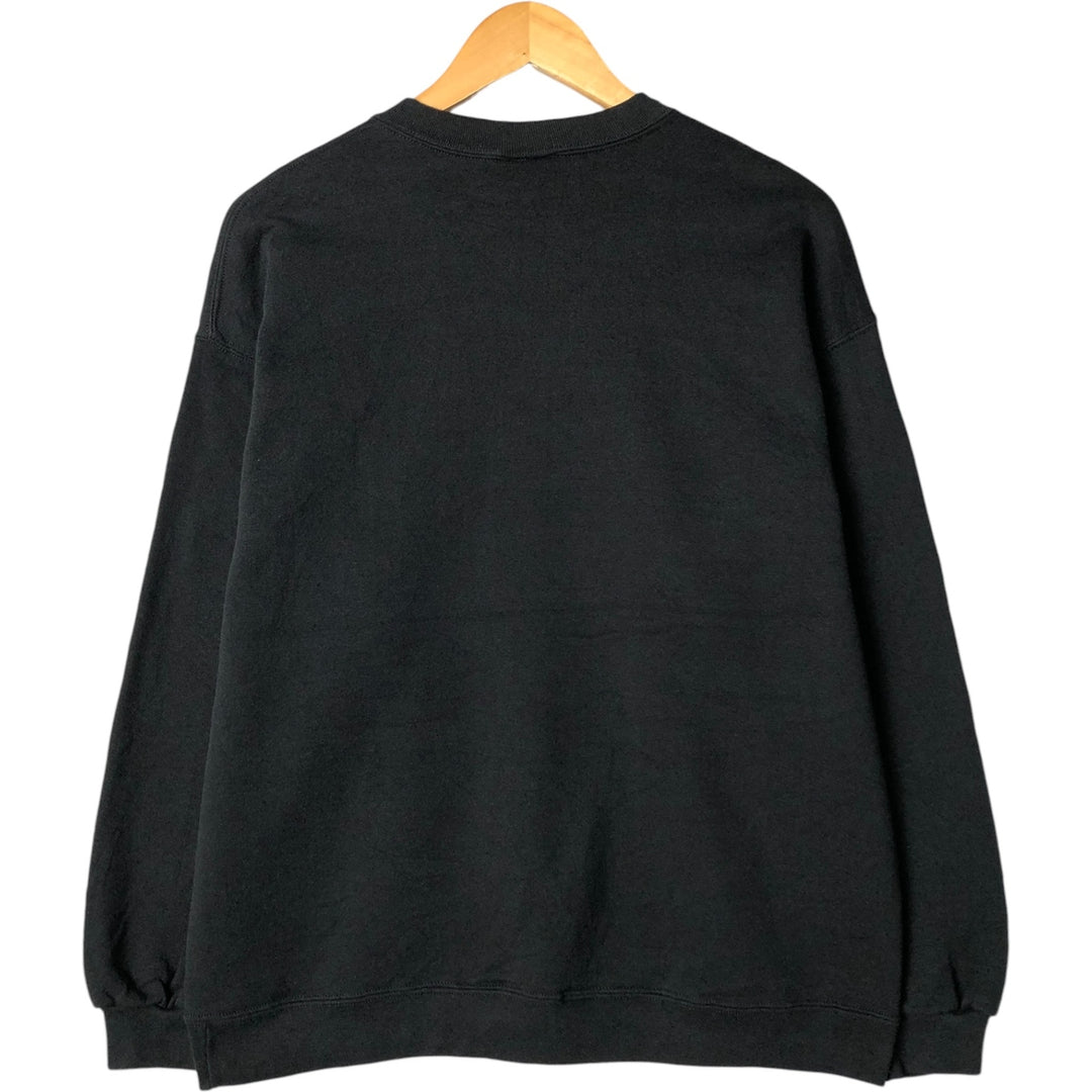 2000'S CHEETAH plain blank sweatshirt, made in the USA, men's size L cotton black type Vintage Second Hand